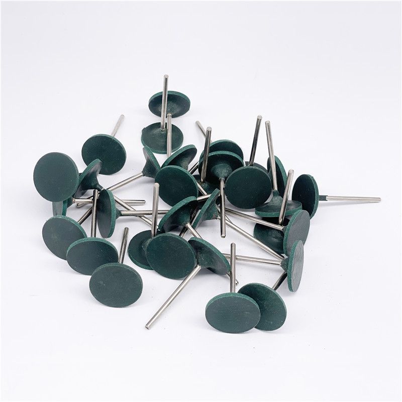 廠家供應(yīng)牙科技工材料綠膠輪帶柄拋光膠片廠用